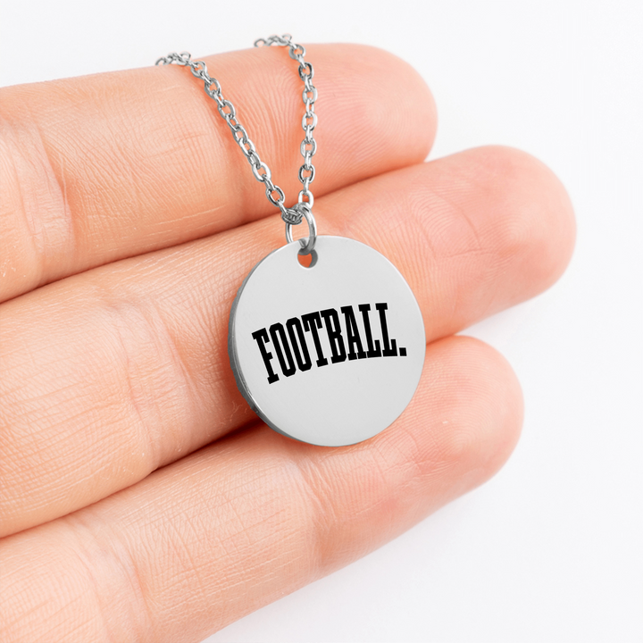 Football Tall Design Coin Necklace