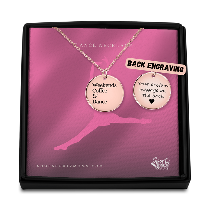 Weekends Coffee &amp; Dance Coin Necklace