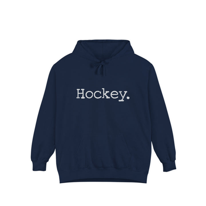 Typewriter Design Hockey Unisex Adult Premium Hooded Sweatshirt