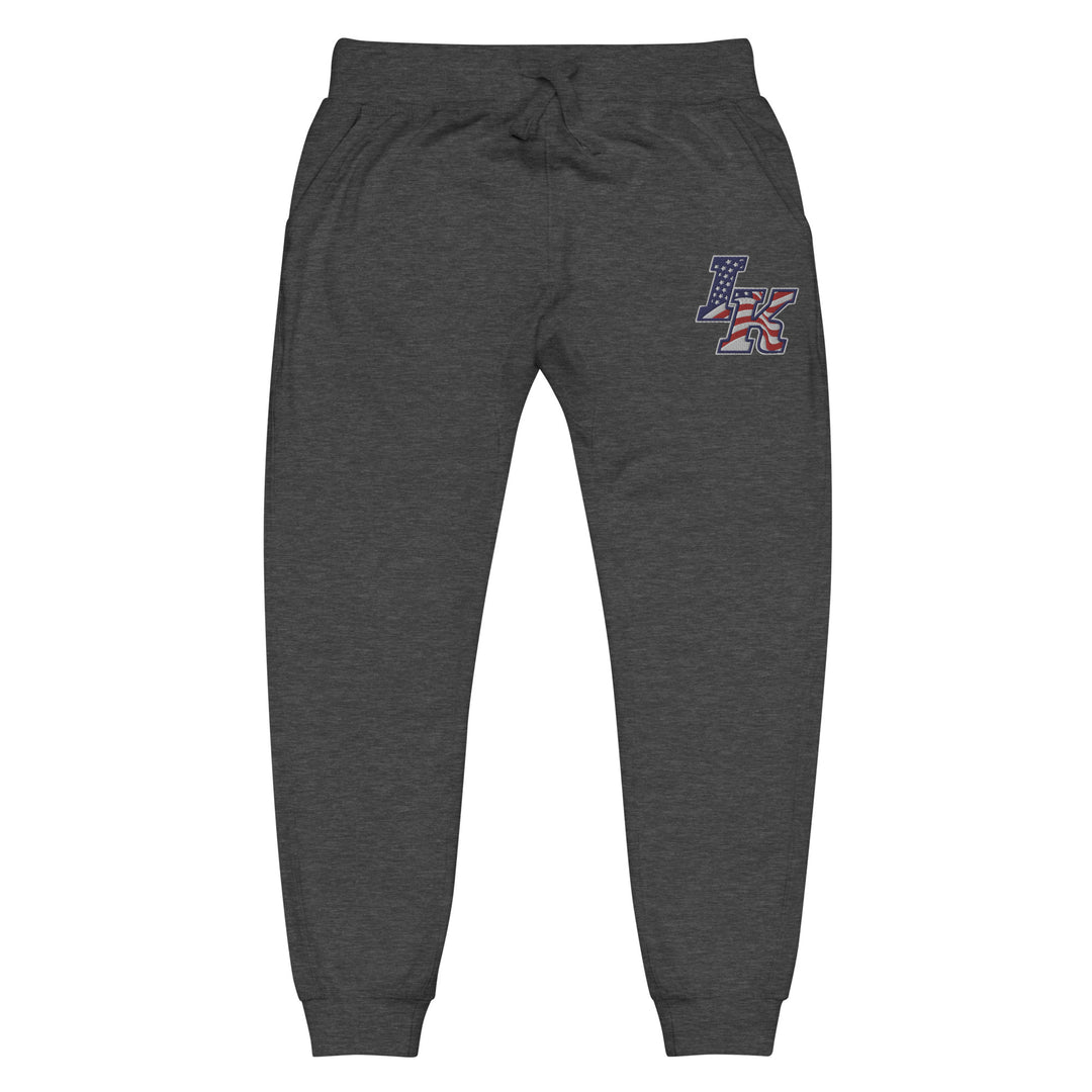 Iron Knights Unisex Adult Joggers in Navy Blazer, Charcoal Heather &amp; Team Royal w/EMBROIDERED Flag Logo