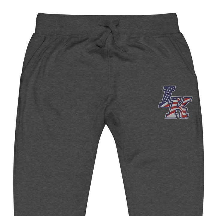Iron Knights Unisex Adult Joggers in Navy Blazer, Charcoal Heather &amp; Team Royal w/EMBROIDERED Flag Logo
