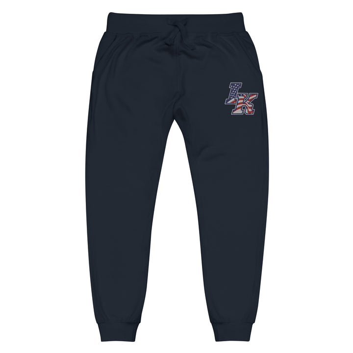 Iron Knights Unisex Adult Joggers in Navy Blazer, Charcoal Heather &amp; Team Royal w/EMBROIDERED Flag Logo
