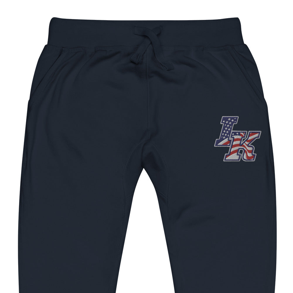 Iron Knights Unisex Adult Joggers in Navy Blazer, Charcoal Heather &amp; Team Royal w/EMBROIDERED Flag Logo