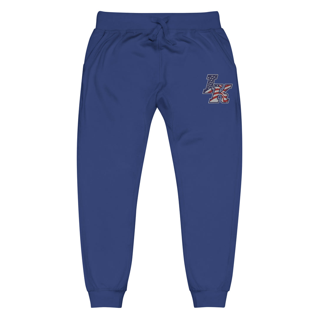 Iron Knights Unisex Adult Joggers in Navy Blazer, Charcoal Heather &amp; Team Royal w/EMBROIDERED Flag Logo