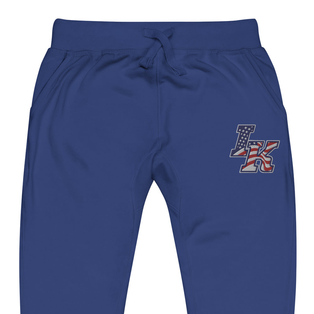 Iron Knights Unisex Adult Joggers in Navy Blazer, Charcoal Heather &amp; Team Royal w/EMBROIDERED Flag Logo