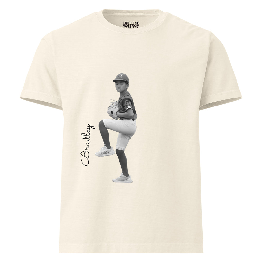 Vintage White t-shirt with a graphic of a baseball player and the name &